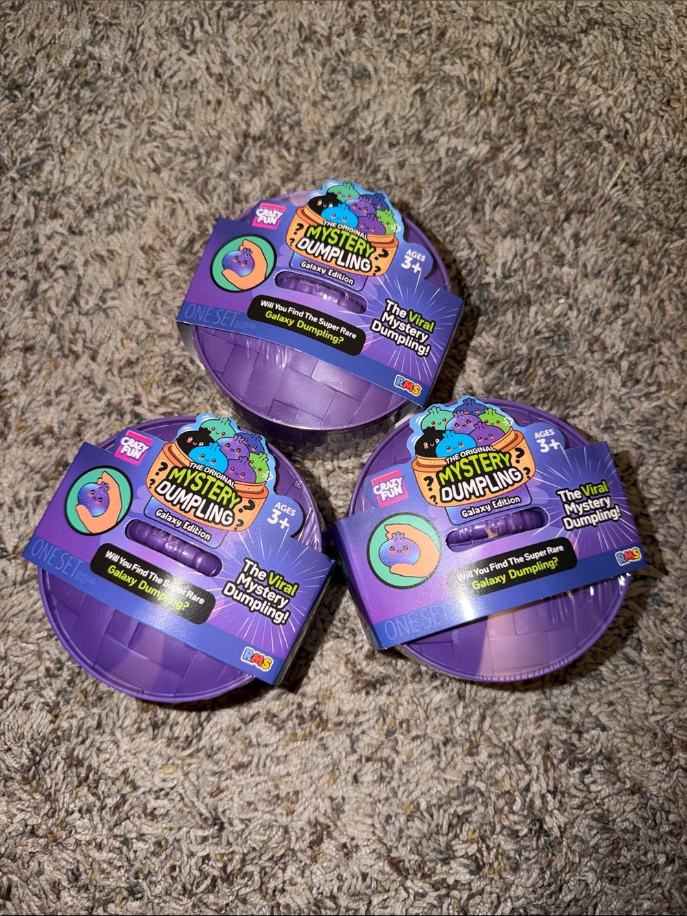 Crazy Fun RMS Mystery Dumpling Galaxy Edition - Lot of 3 - SEALED